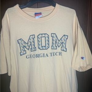 Champion Georgia Tech Mom Tee in Light Yellow